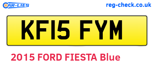 KF15FYM are the vehicle registration plates.