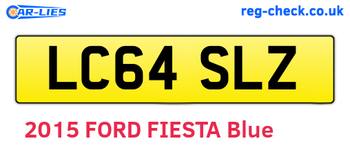 LC64SLZ are the vehicle registration plates.