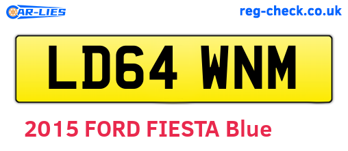 LD64WNM are the vehicle registration plates.
