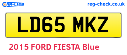 LD65MKZ are the vehicle registration plates.