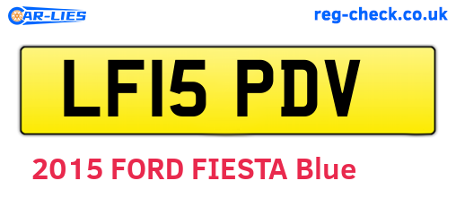 LF15PDV are the vehicle registration plates.