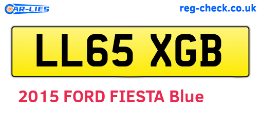 LL65XGB are the vehicle registration plates.