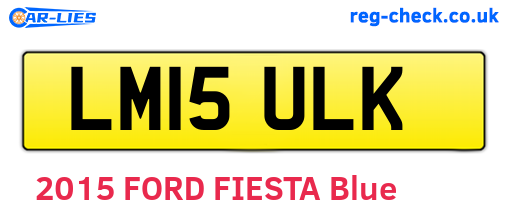 LM15ULK are the vehicle registration plates.