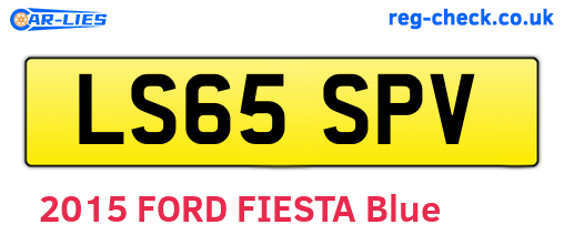 LS65SPV are the vehicle registration plates.