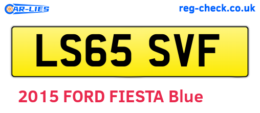 LS65SVF are the vehicle registration plates.