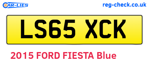 LS65XCK are the vehicle registration plates.