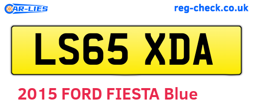 LS65XDA are the vehicle registration plates.
