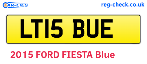 LT15BUE are the vehicle registration plates.