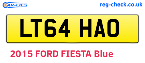 LT64HAO are the vehicle registration plates.