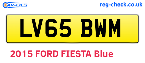 LV65BWM are the vehicle registration plates.