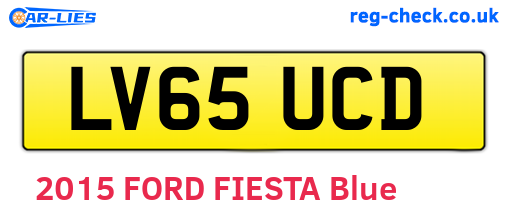 LV65UCD are the vehicle registration plates.