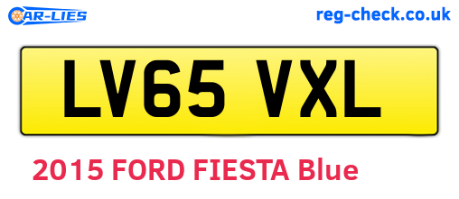 LV65VXL are the vehicle registration plates.