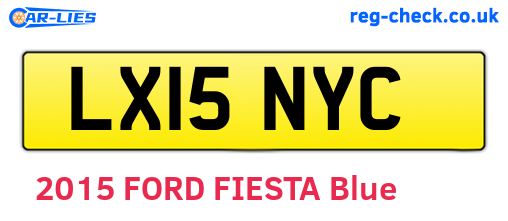 LX15NYC are the vehicle registration plates.