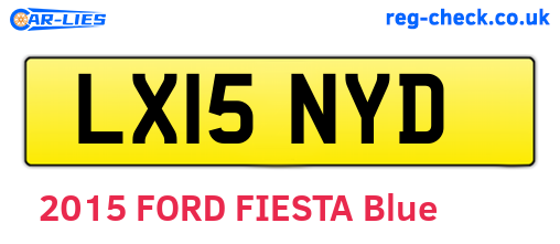LX15NYD are the vehicle registration plates.