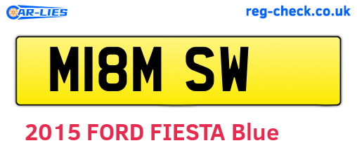 M18MSW are the vehicle registration plates.
