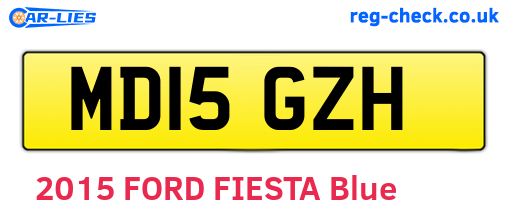 MD15GZH are the vehicle registration plates.