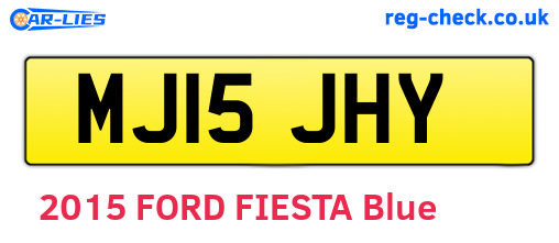 MJ15JHY are the vehicle registration plates.