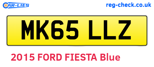 MK65LLZ are the vehicle registration plates.