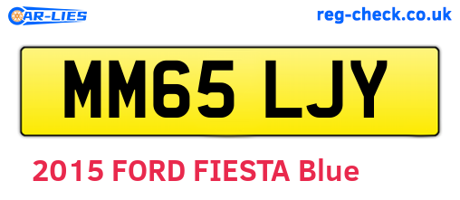 MM65LJY are the vehicle registration plates.