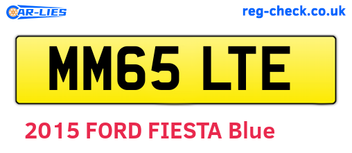 MM65LTE are the vehicle registration plates.