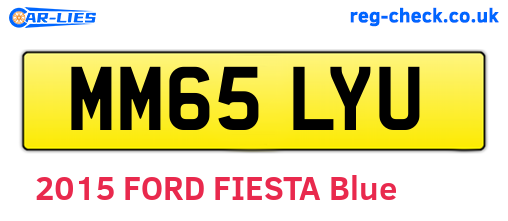MM65LYU are the vehicle registration plates.