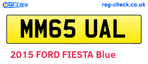 MM65UAL are the vehicle registration plates.