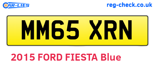 MM65XRN are the vehicle registration plates.
