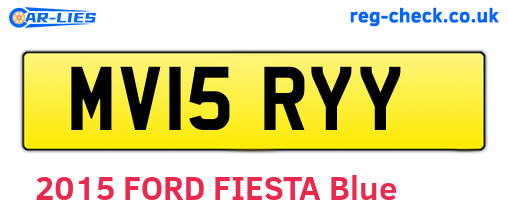 MV15RYY are the vehicle registration plates.