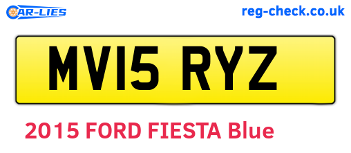MV15RYZ are the vehicle registration plates.