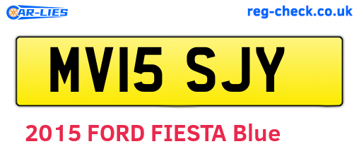 MV15SJY are the vehicle registration plates.