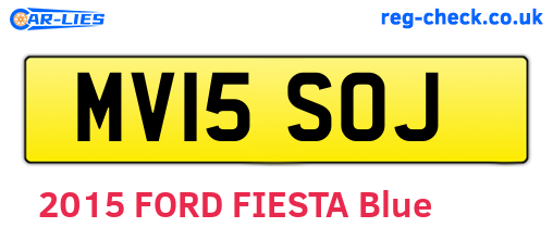 MV15SOJ are the vehicle registration plates.