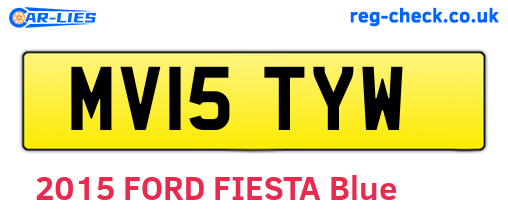 MV15TYW are the vehicle registration plates.