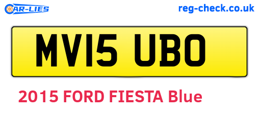 MV15UBO are the vehicle registration plates.