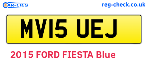 MV15UEJ are the vehicle registration plates.