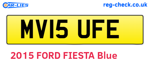 MV15UFE are the vehicle registration plates.