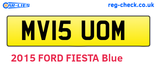 MV15UOM are the vehicle registration plates.