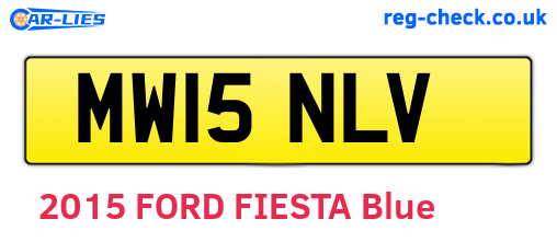 MW15NLV are the vehicle registration plates.