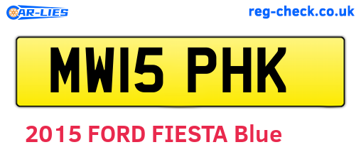 MW15PHK are the vehicle registration plates.