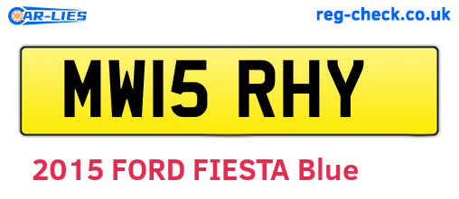 MW15RHY are the vehicle registration plates.
