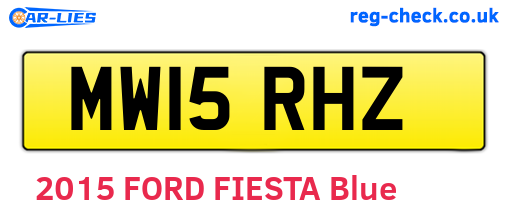 MW15RHZ are the vehicle registration plates.