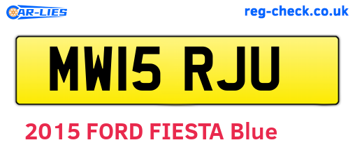 MW15RJU are the vehicle registration plates.
