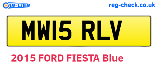MW15RLV are the vehicle registration plates.