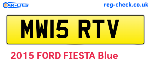 MW15RTV are the vehicle registration plates.