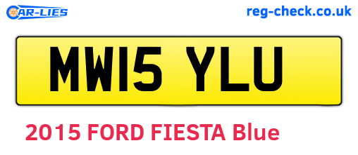 MW15YLU are the vehicle registration plates.