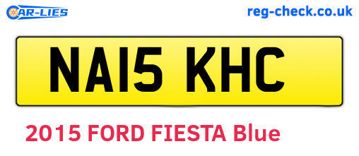 NA15KHC are the vehicle registration plates.