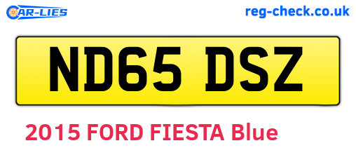 ND65DSZ are the vehicle registration plates.