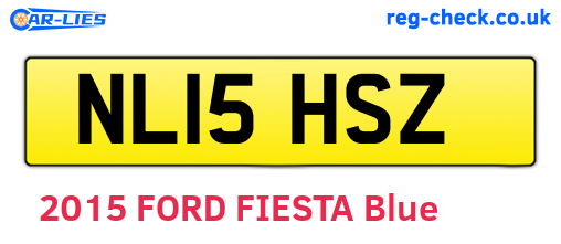 NL15HSZ are the vehicle registration plates.