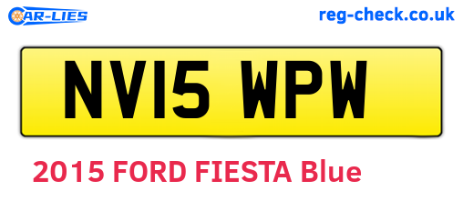 NV15WPW are the vehicle registration plates.