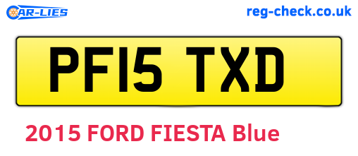 PF15TXD are the vehicle registration plates.