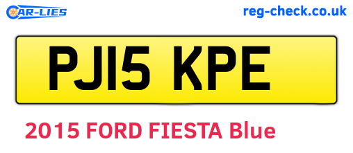 PJ15KPE are the vehicle registration plates.
